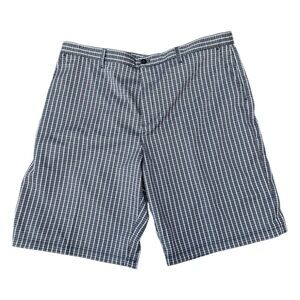 Adidas Men's 40" MCL Plaid Golf‎ Shorts Navy White Tan Plaid Zip Button NWT